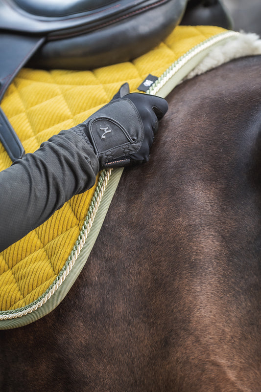 Tapis tissu velours côtelé curry - Mattes KH25