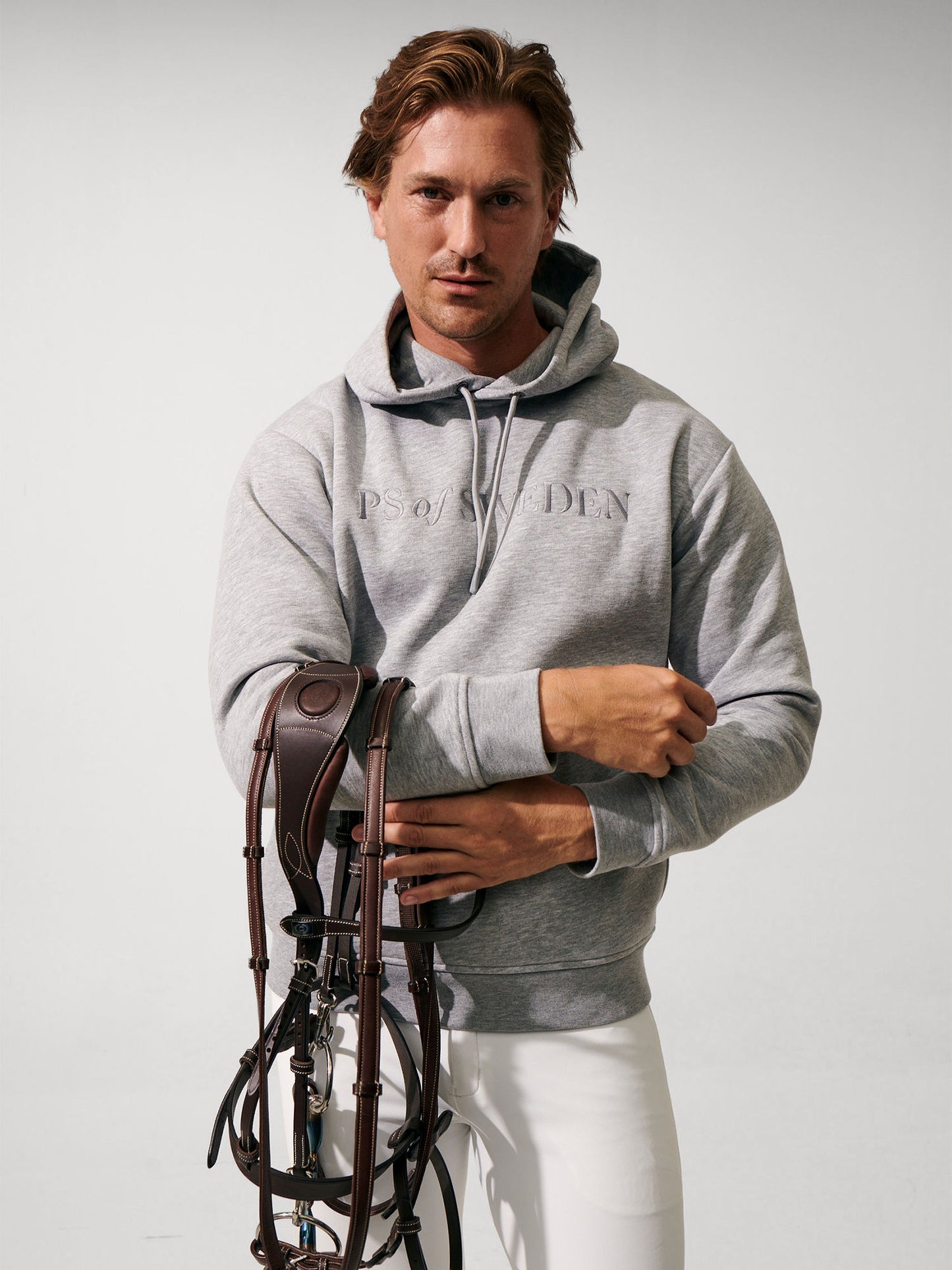 Asher Hoodie homme, Grey Melange - Ps of Sweden 2024