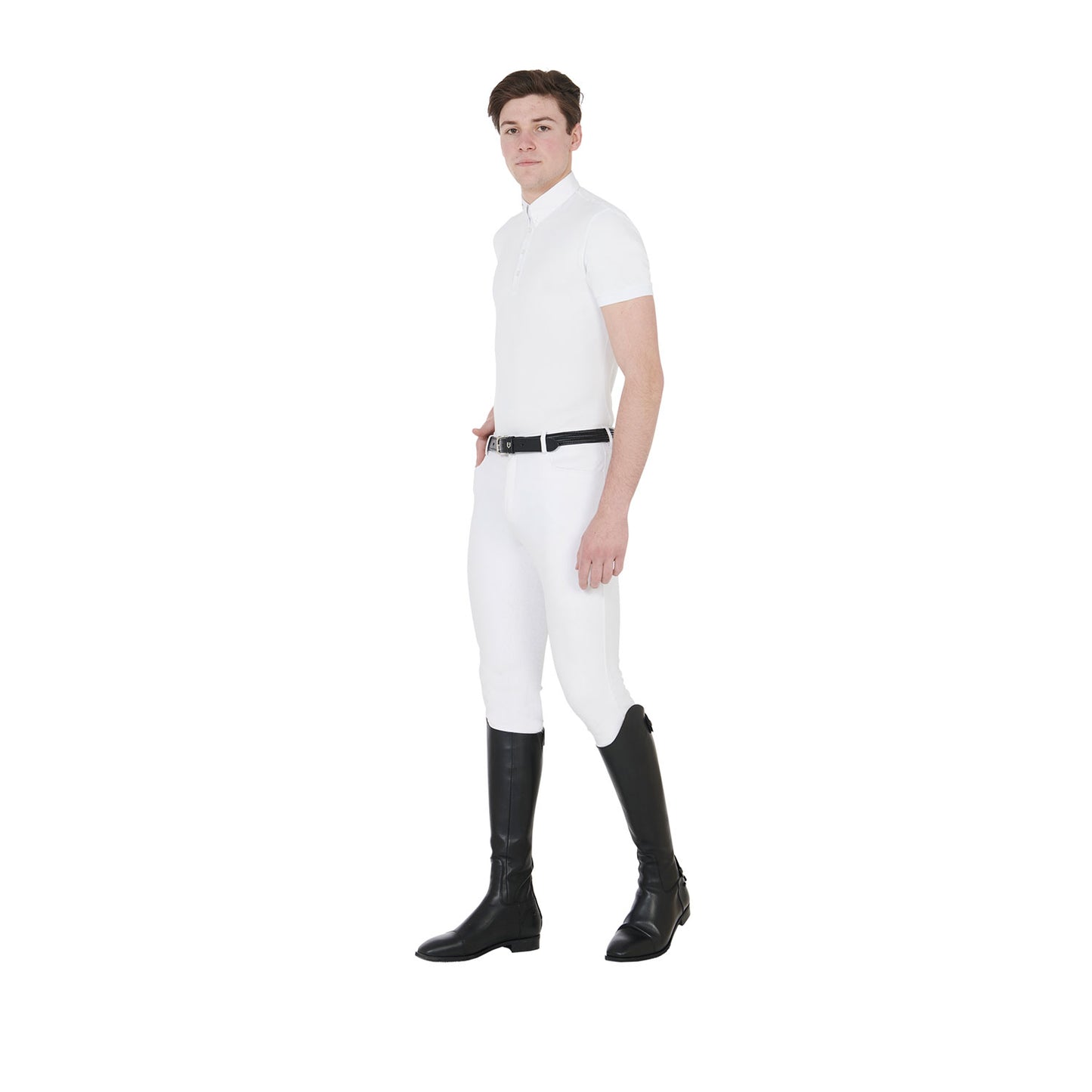 Polo de compétition homme, blanc - Equestro Spring / Summer 25