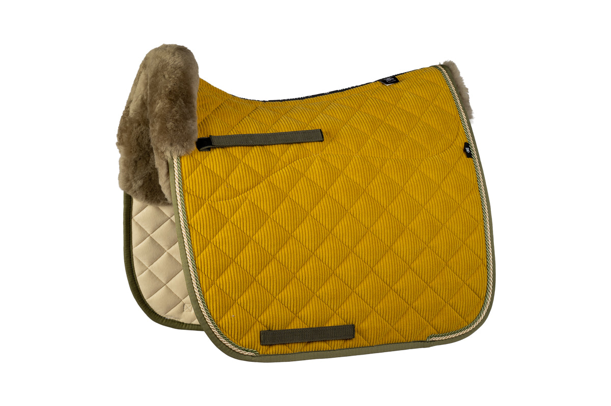 Tapis tissu velours côtelé curry - Mattes KH25