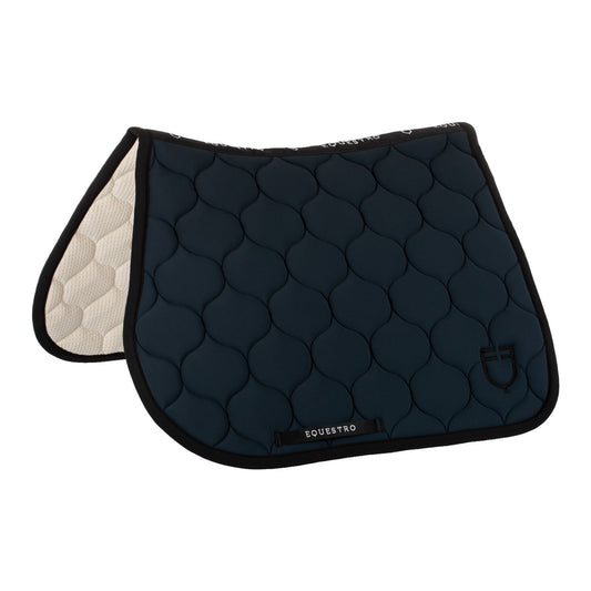 Tapis de selle matelassé, Navy - Equestro Spring / Summer 25