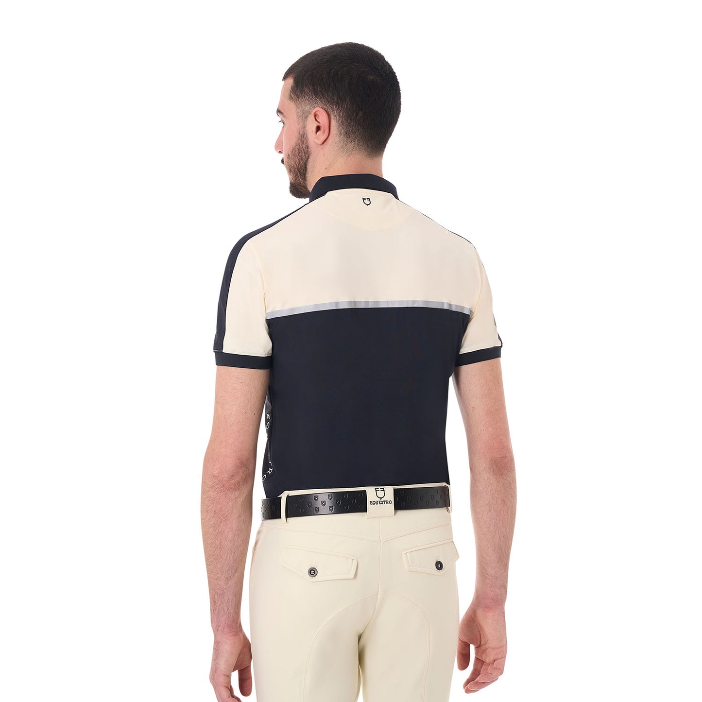 Polo d'entraînement homme, Navy Blazer - Equestro Spring / Summer 25