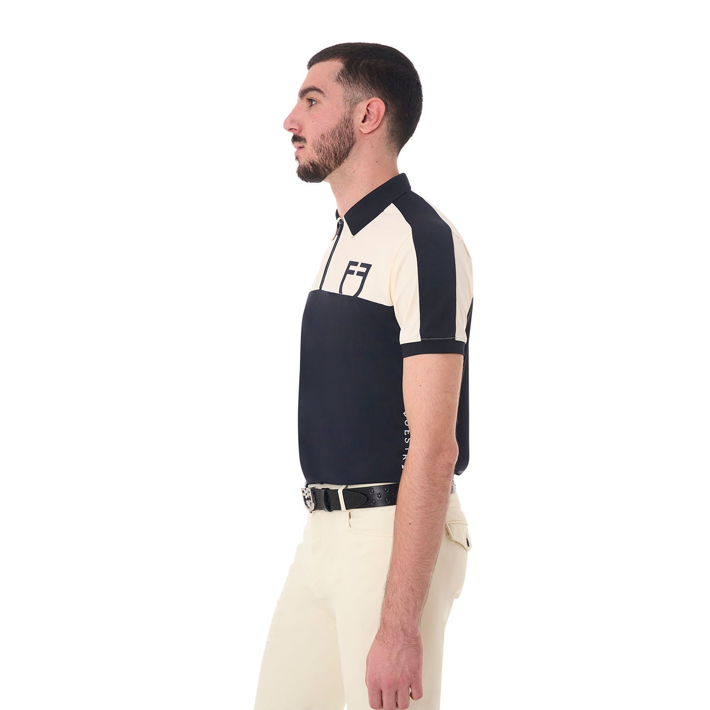 Polo d'entraînement homme, Navy Blazer - Equestro Spring / Summer 25