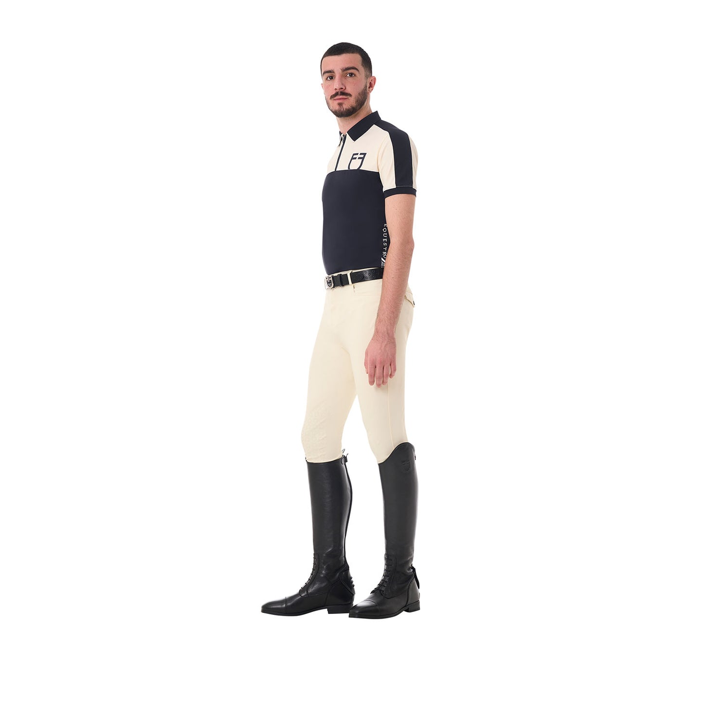 Polo d'entraînement homme, Navy Blazer - Equestro Spring / Summer 25