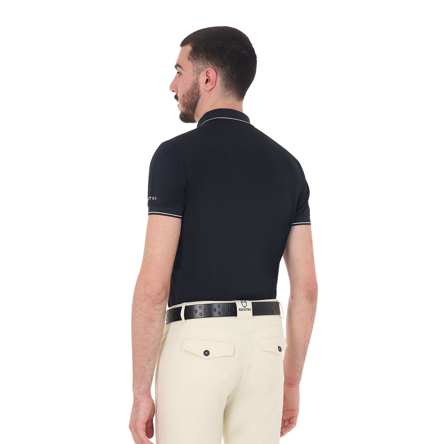 Polo d'entraînement homme Contrast, Navy Blazer - Equestro Spring / Summer 25