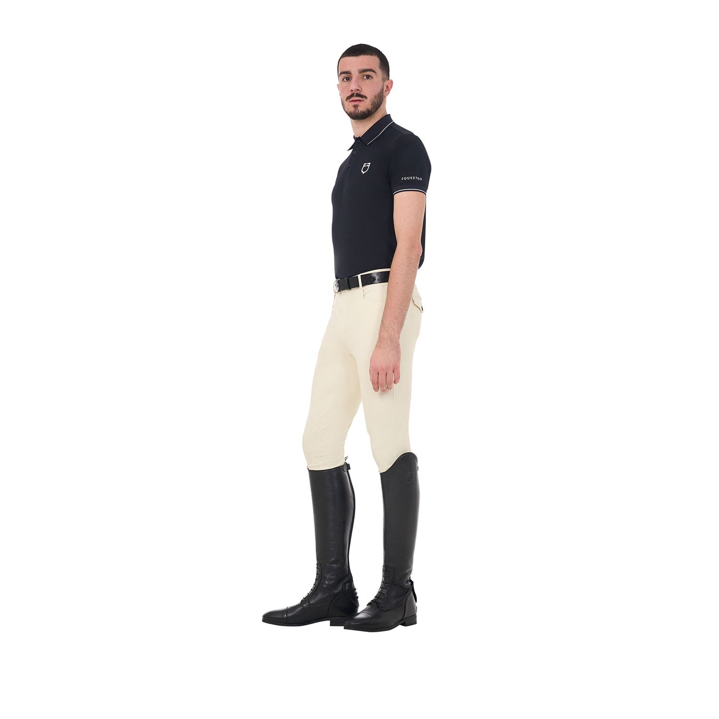 Polo d'entraînement homme Contrast, Navy Blazer - Equestro Spring / Summer 25