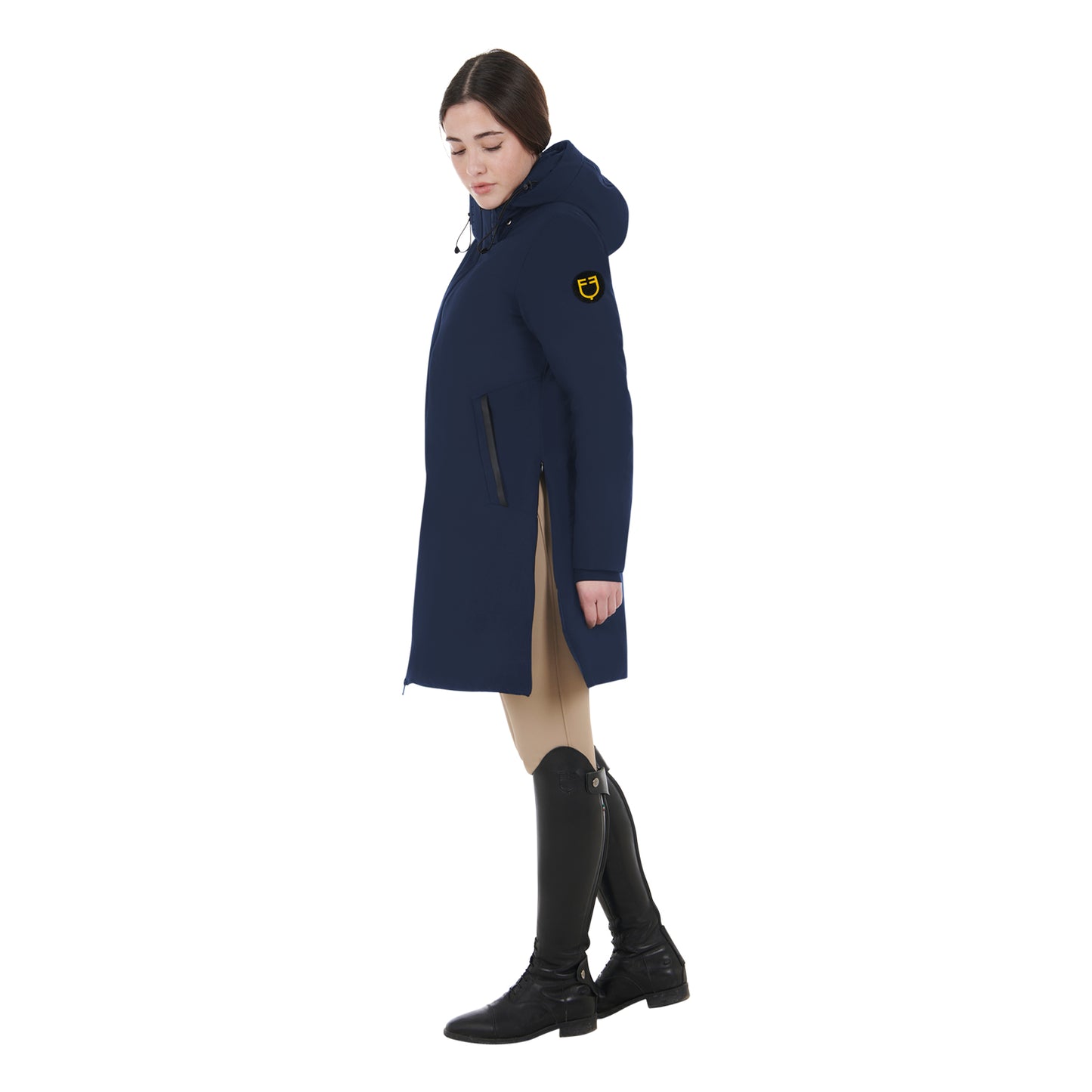 Veste longue déperlante, Navy - Equestro
