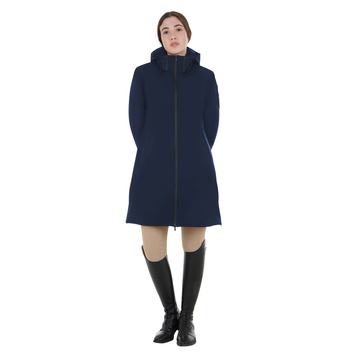 Veste longue déperlante, Navy - Equestro