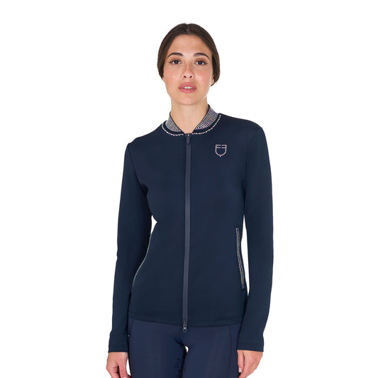 Sweat zp à strass, Navy blazer - Equestro Spring / Summer 25