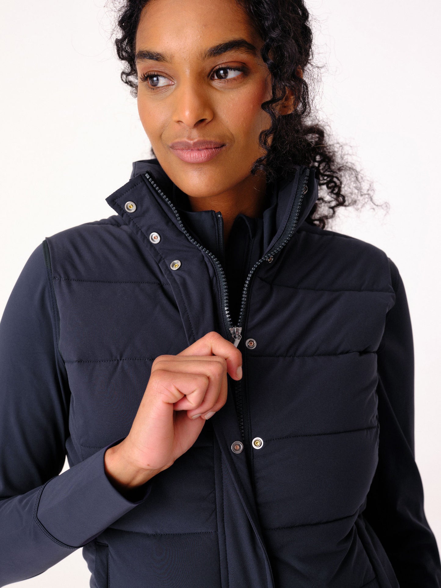 Bodywarmer, Joan Padded Vest, Navy - Ps of Sweden FW 23