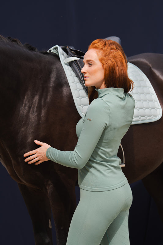 Zip-shirt, powder green - Eskadron Classic Sport SS2024