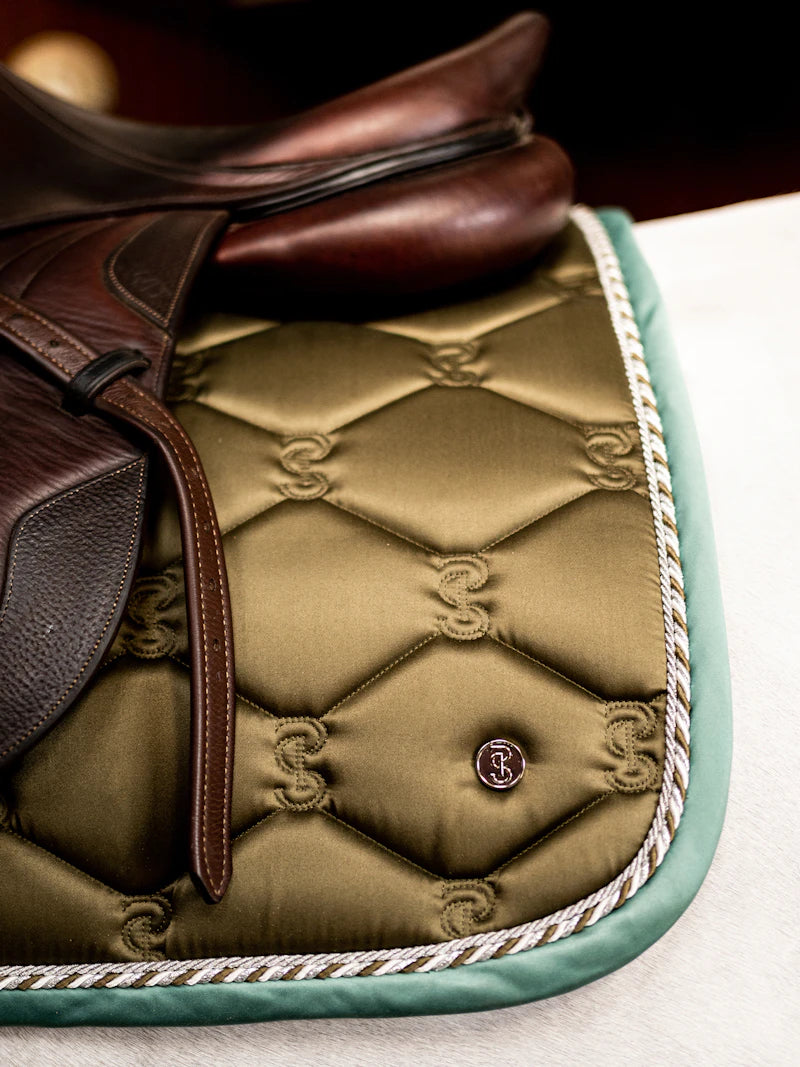 Cotton Signature Saddle Pad, Forest Green - Ps of Sweden Fall 202