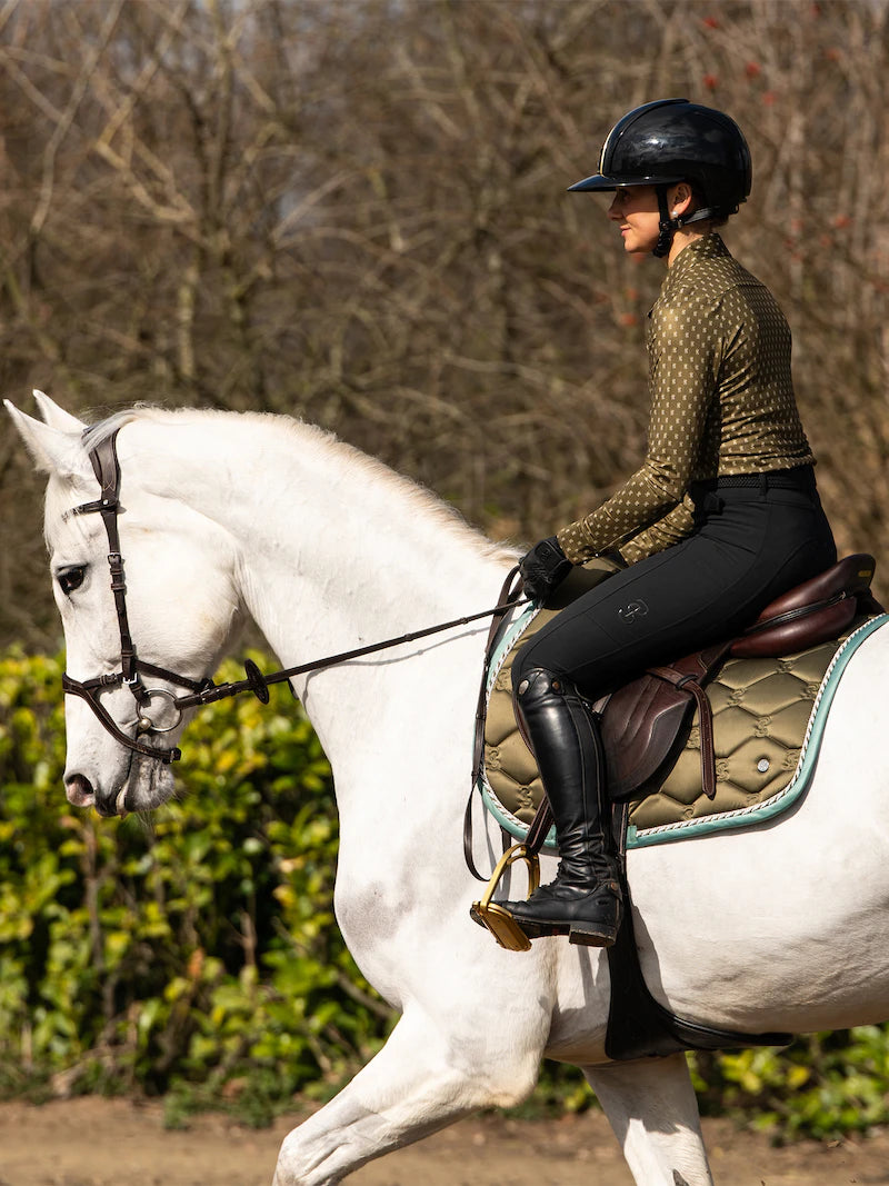 Cotton Signature Saddle Pad, Forest Green - Ps of Sweden Fall 202
