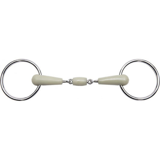 Mors 2 anneaux, double brisure résine - Feeling