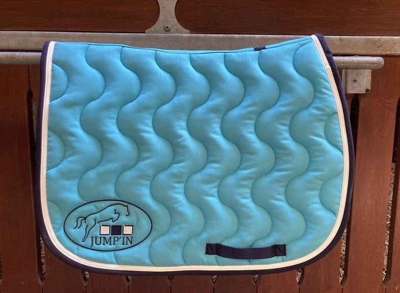 Jumpad Écusson, Turqoise, verni blanc et marine - Jump'In