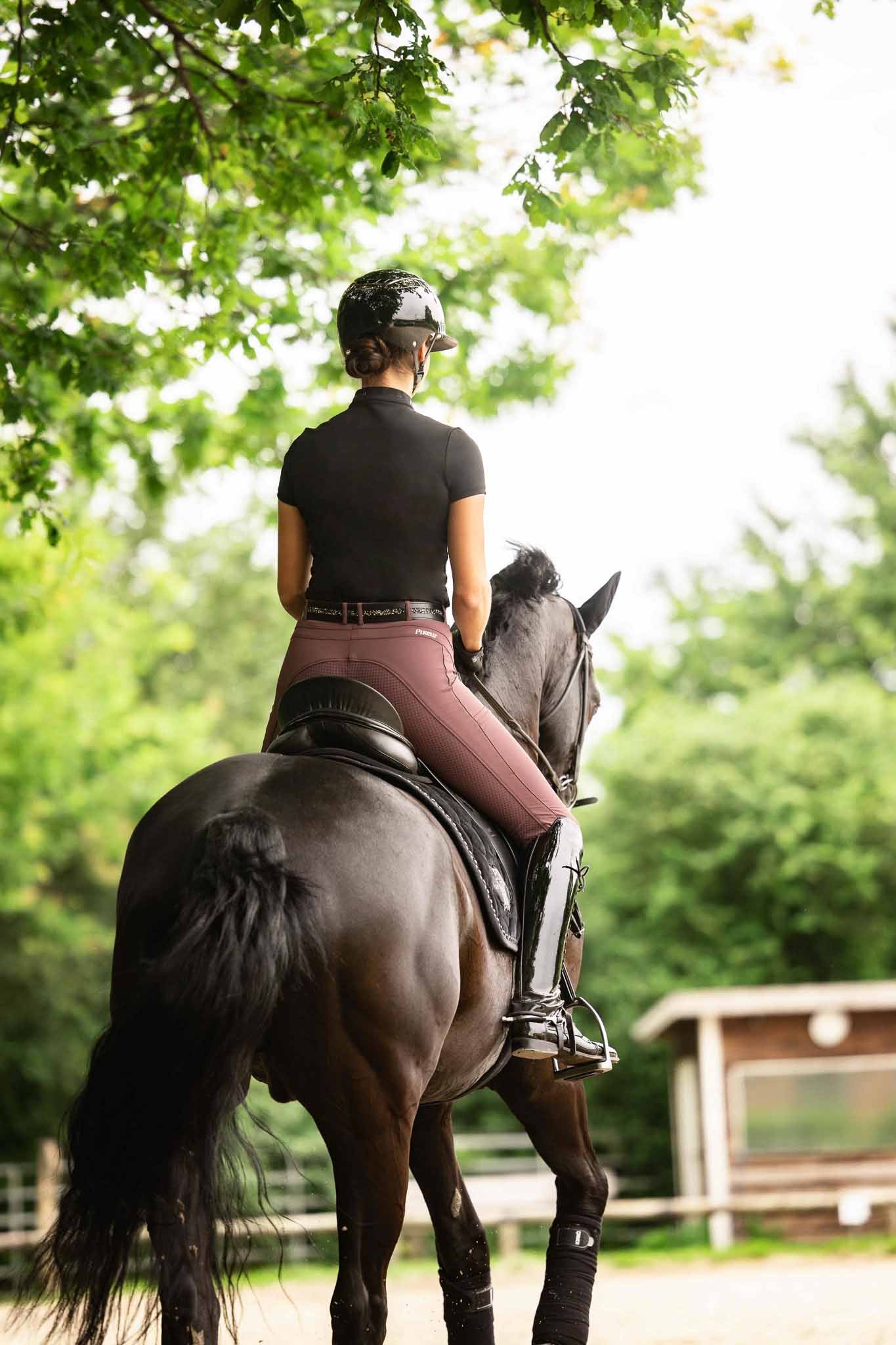 Casque d'équitation AirLuxe CHROME, Shiny Black - ABUS Pikeur