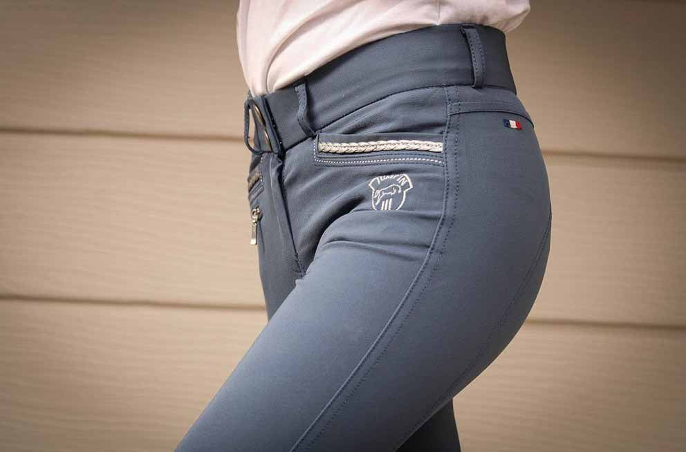 Junior girl riding breeches Marie, Officer blue - Jump'In