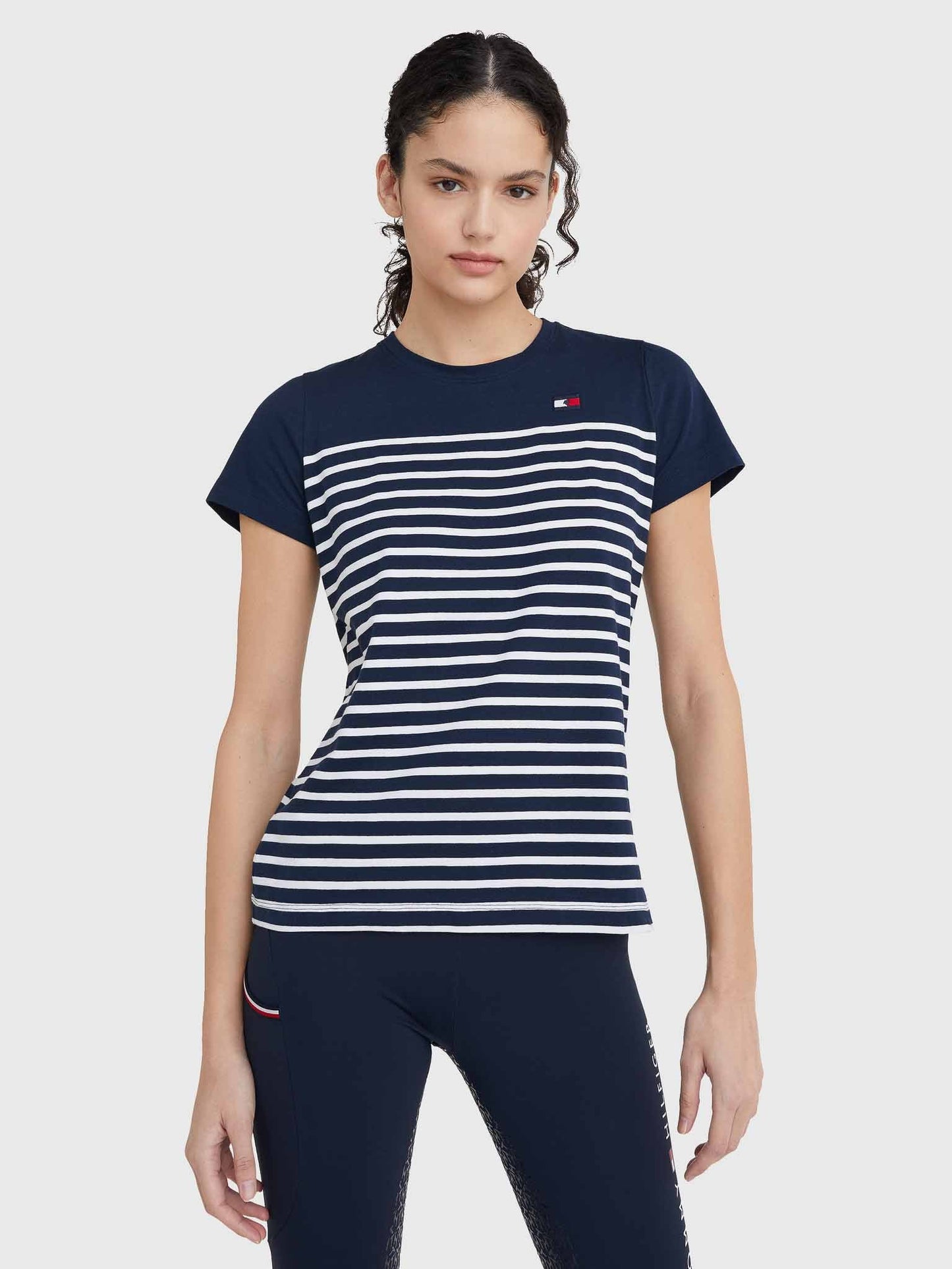 T-shirt style cotêlé, Desert Sky - Tommy Hilfiger Equestrian SS22
