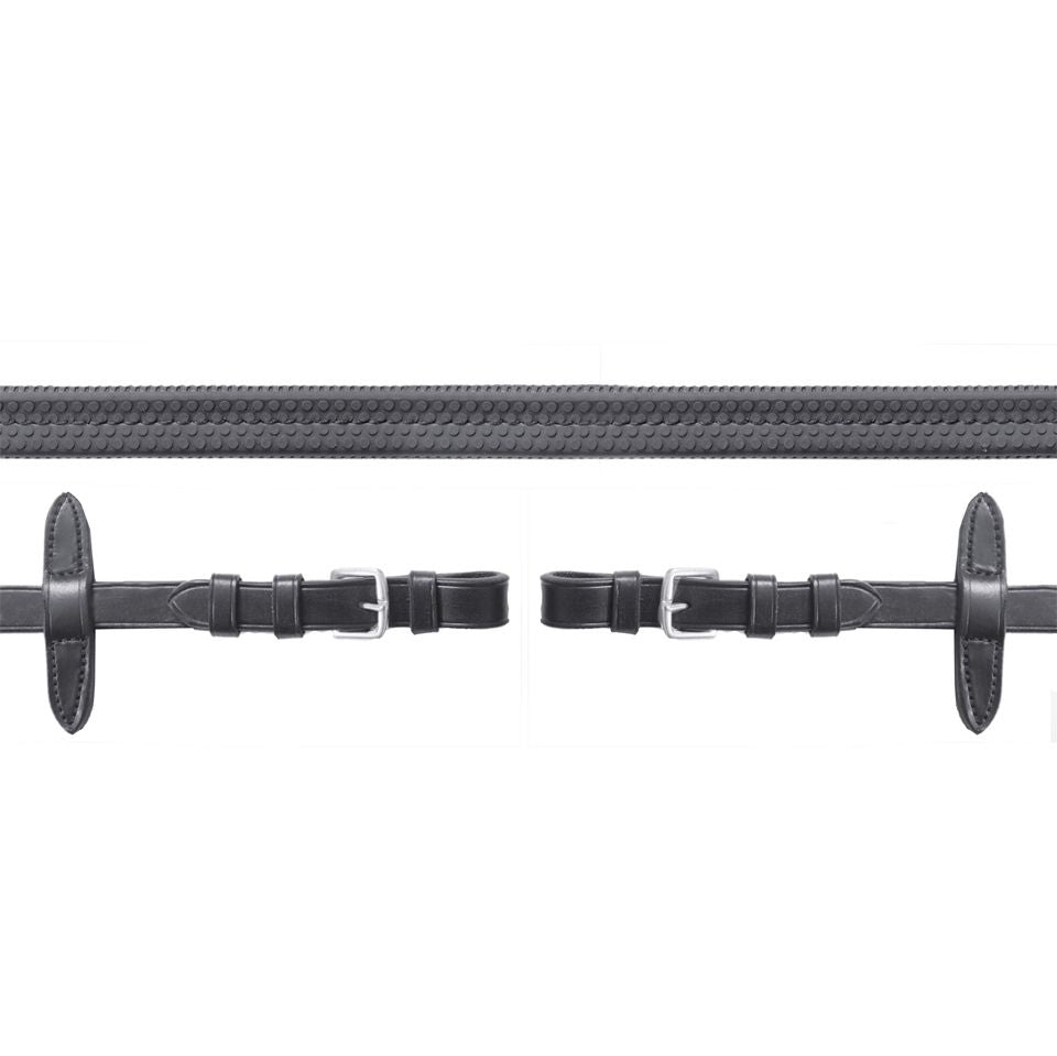 Rênes en caoutchouc, noir - Schockemöhle Sports