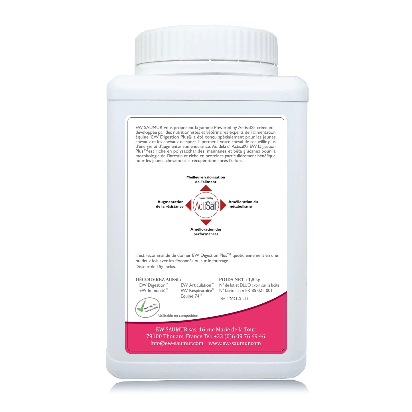 EW Digestion Plus, améliore la digestion des jeunes chevaux - EW Saumur