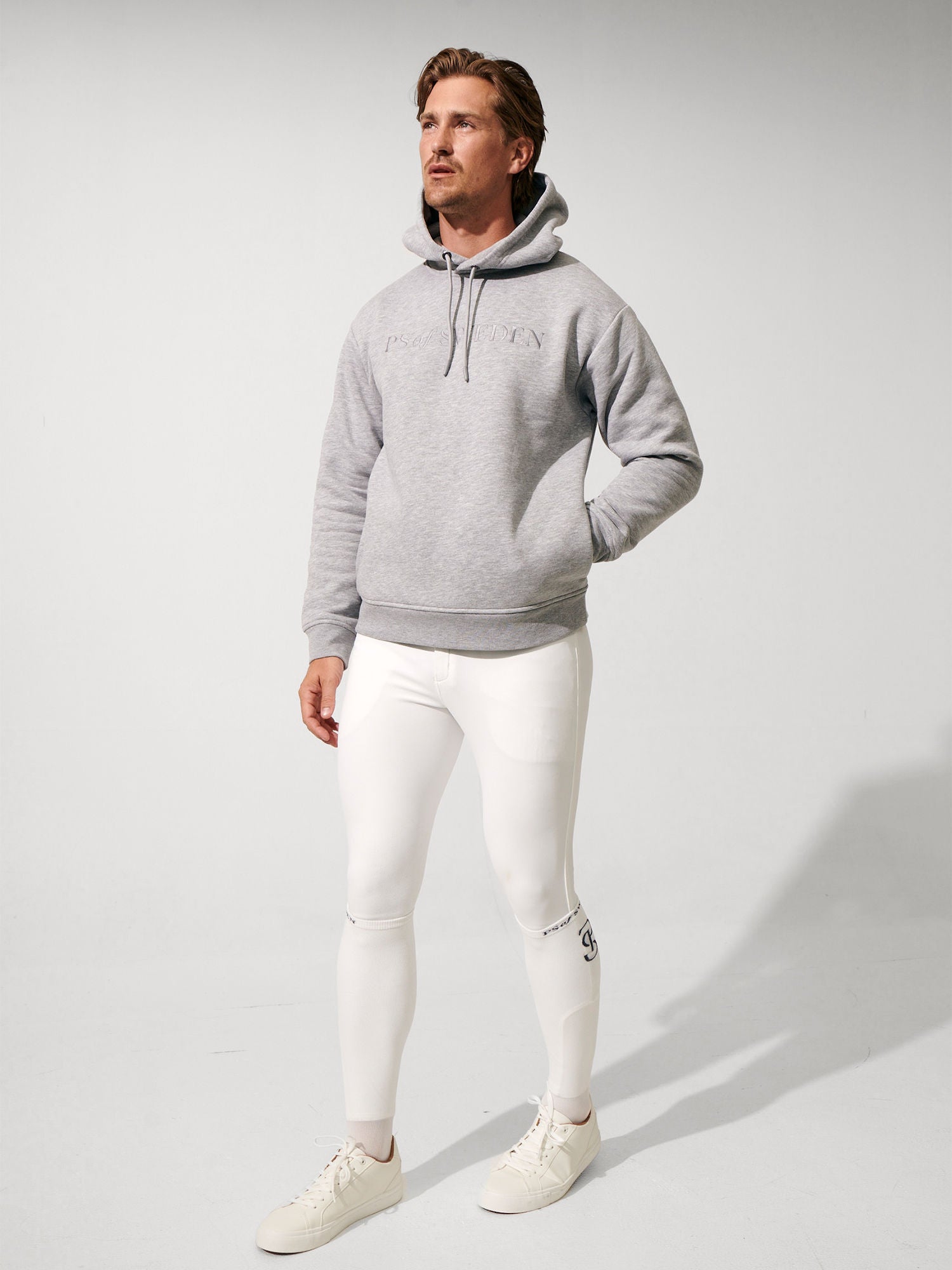 Asher Hoodie homme, Grey Melange - Ps of Sweden