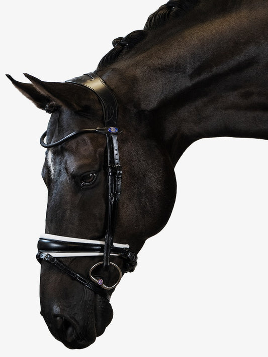 Black GP bridle with White noseband - PS of Sweden