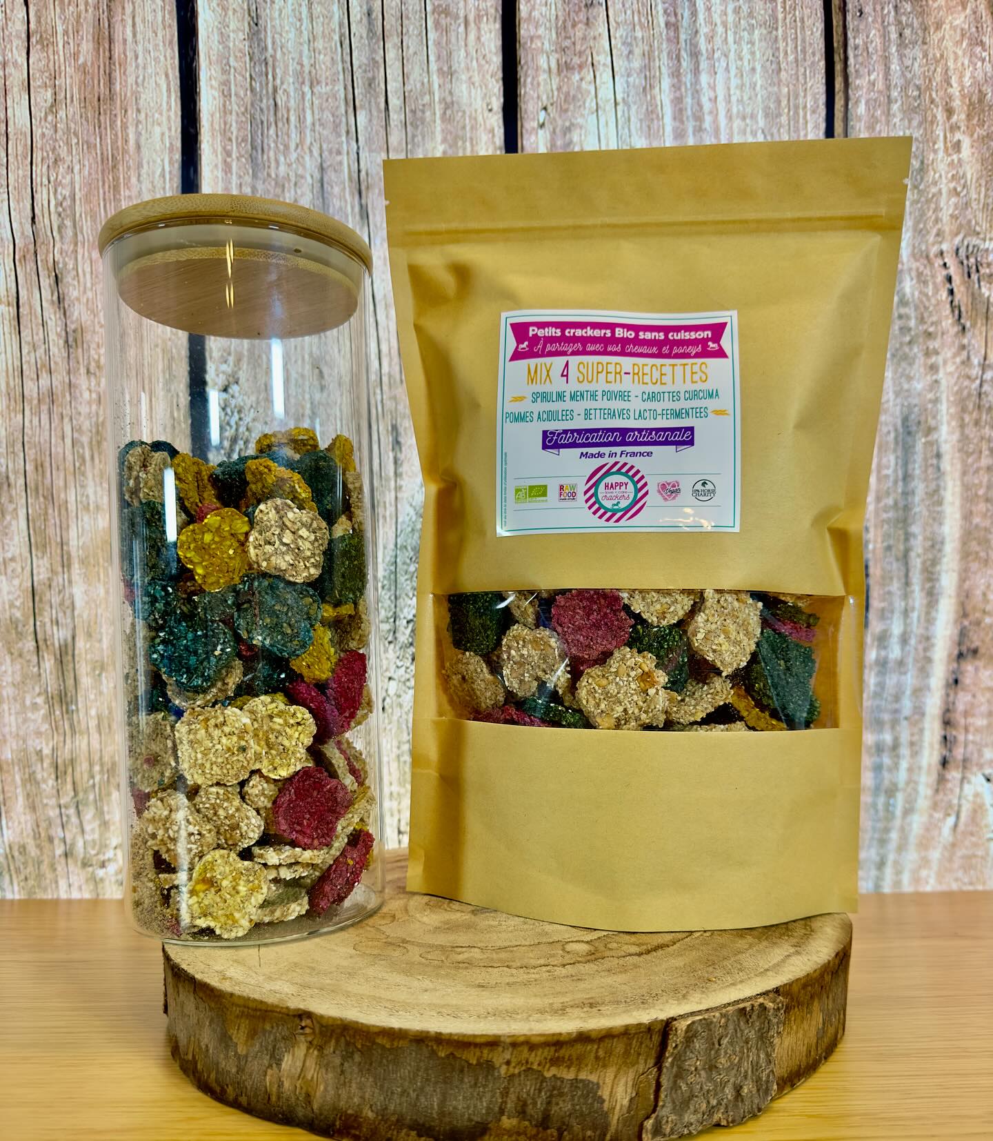 Crackers Cheval MIX 4 RECETTES 500GR - Happy Crackers