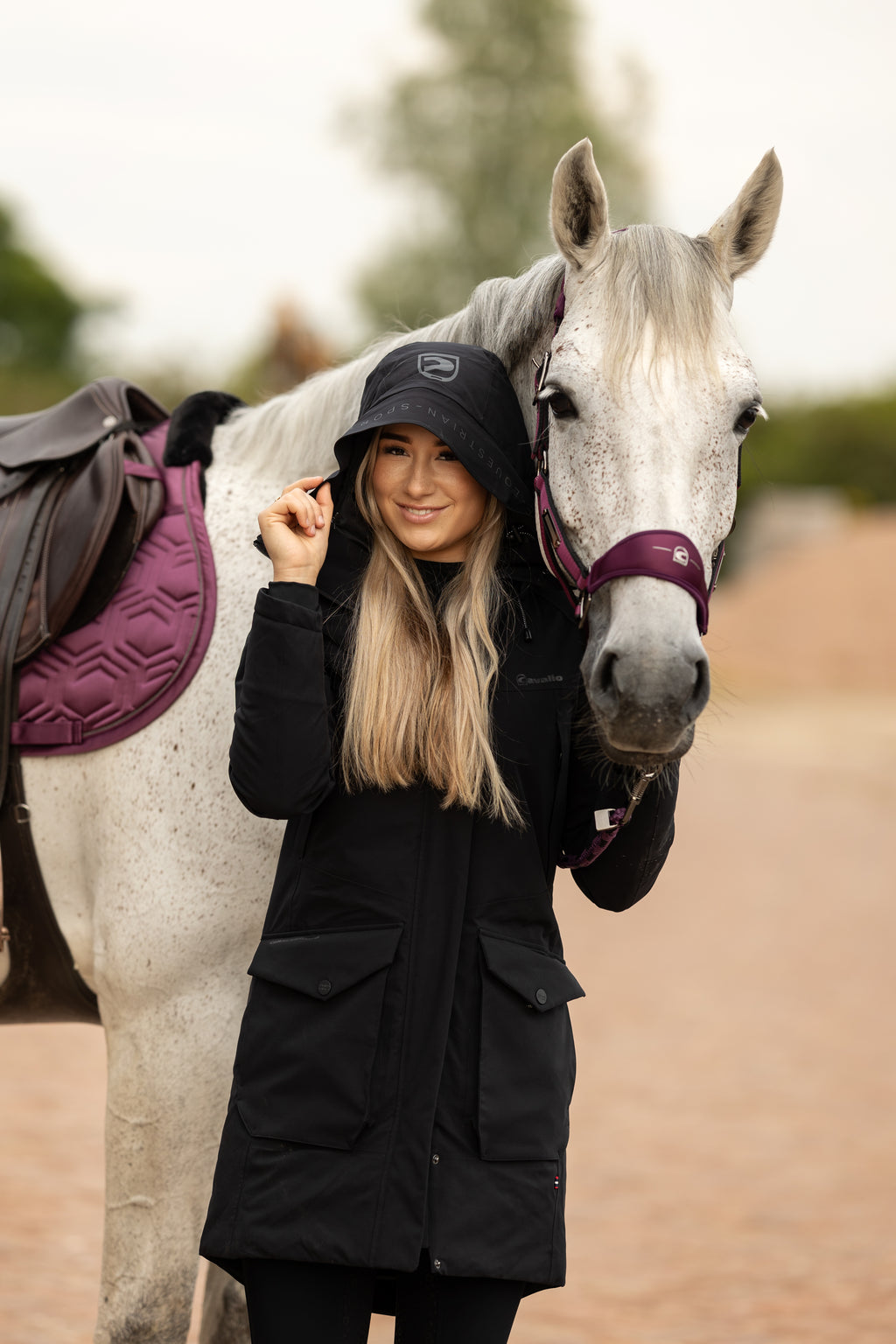 Licol CavalSoftshell, dusty violet- Cavallo