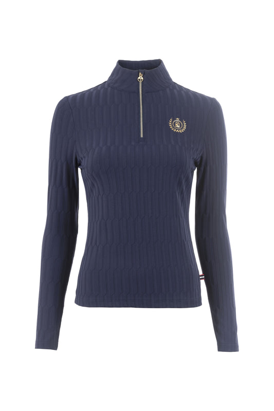 Haut à zip Cavallibra, night shadowl - Cavallo Premium Capsule AW 24