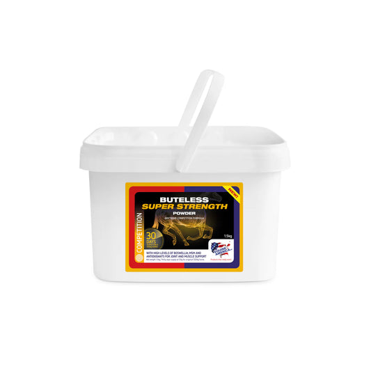 Buteless Super Strenght powder, favorise la mobilité ainsi que le confort articulaire et musculaire, 1,5kg - Equine America