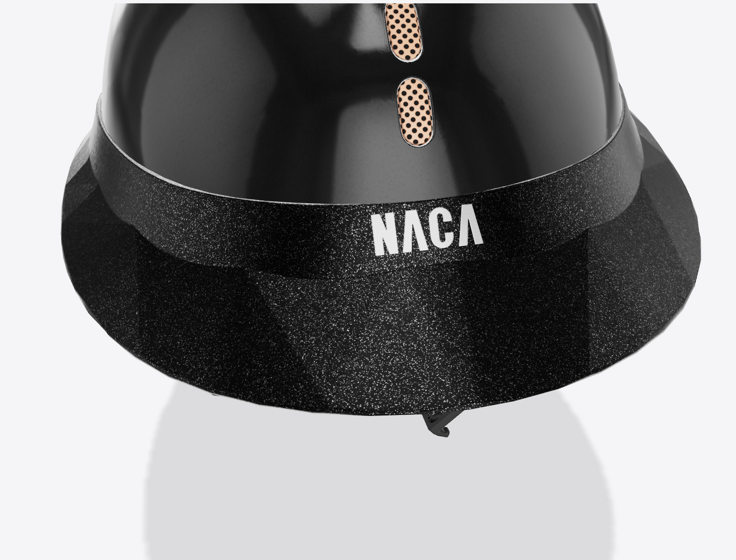 Casque Gravity S, Noir Onyx, Or Rose, brillant (sans visière et mousse) - NACA