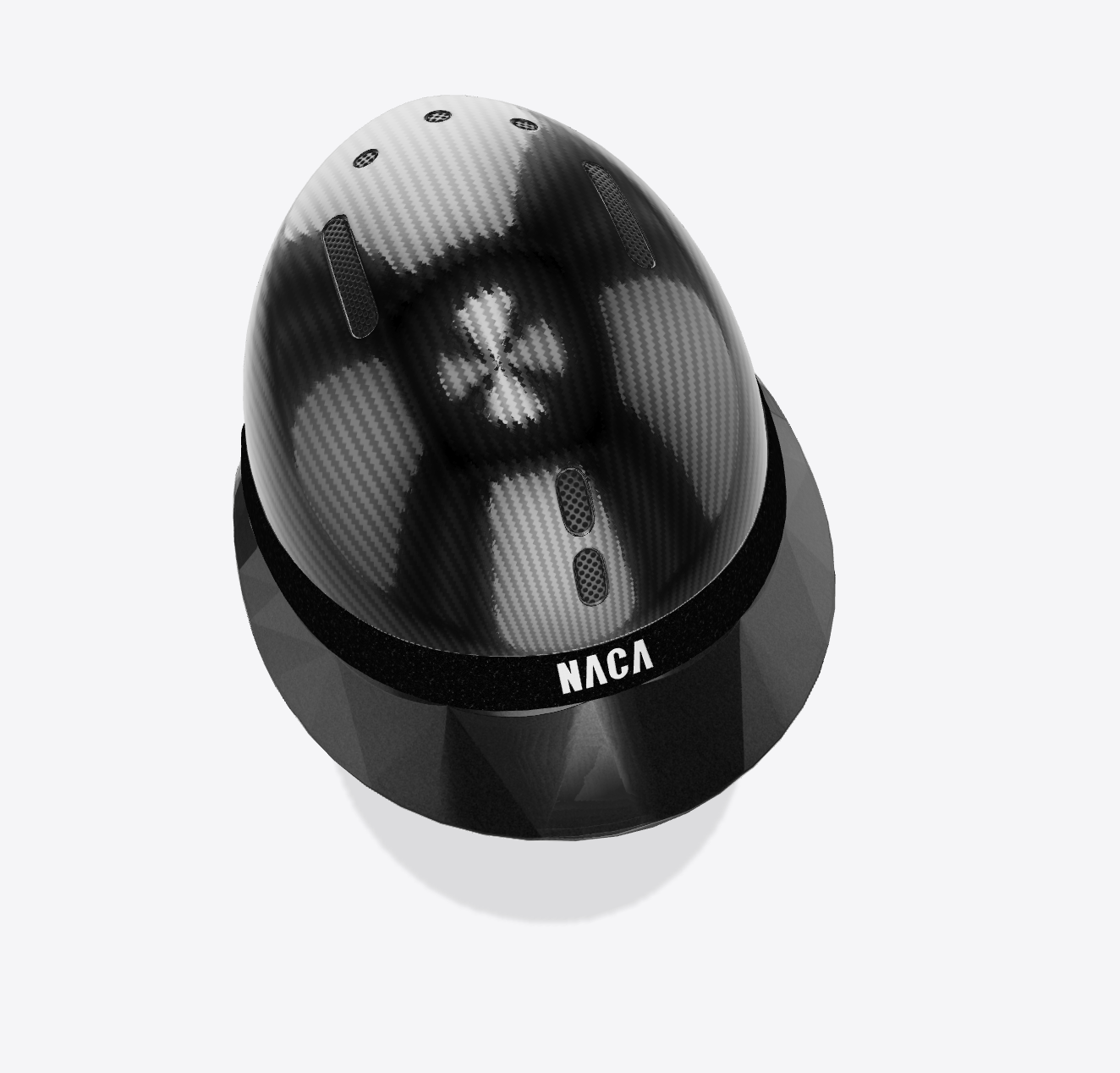 Casque Gravity S, Carbon, Noir Onyx, brillant  (sans visière et mousse) - NACA