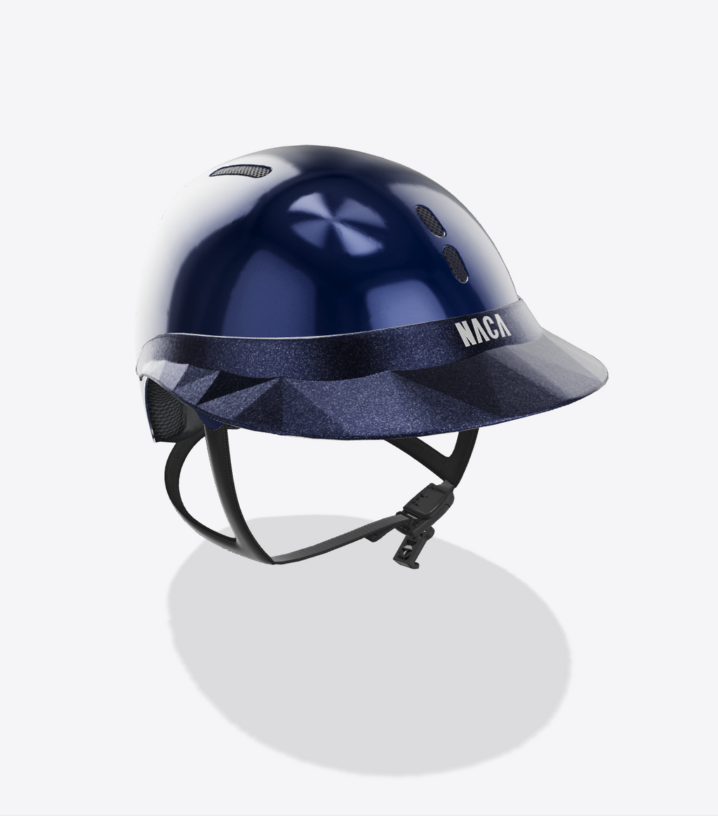 Casque Gravity S, Bleu Saphir, Brillant (sans visière et mousse) - NACA