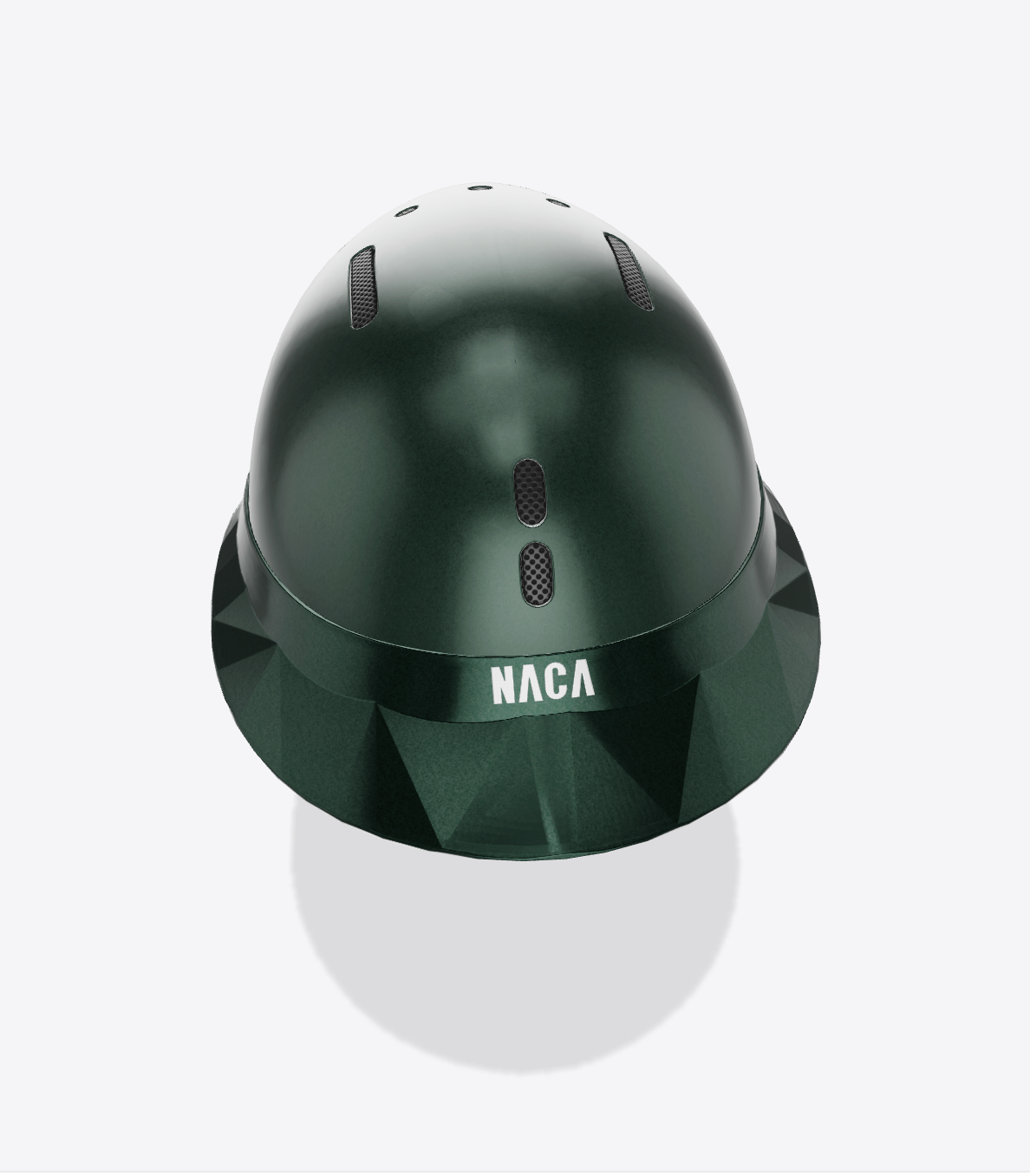 Casque Gravity S, Vert emeraude, Mat (sans visière et mousse) - NACA