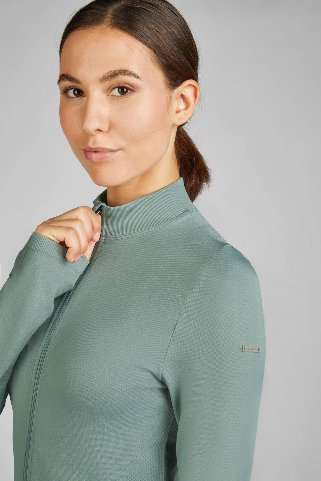 Zip-shirt, powder green - Eskadron Classic Sport
