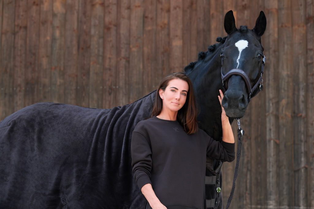 Licol Double Pin Faux Leather, teak brown - Eskadron Platinum