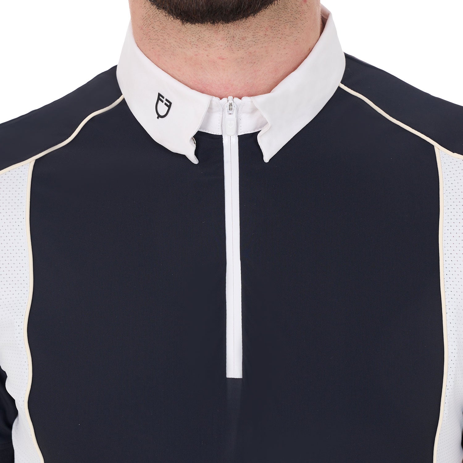 Polo de concours homme, Navy Blazer - Equestro Spring / Summer 25