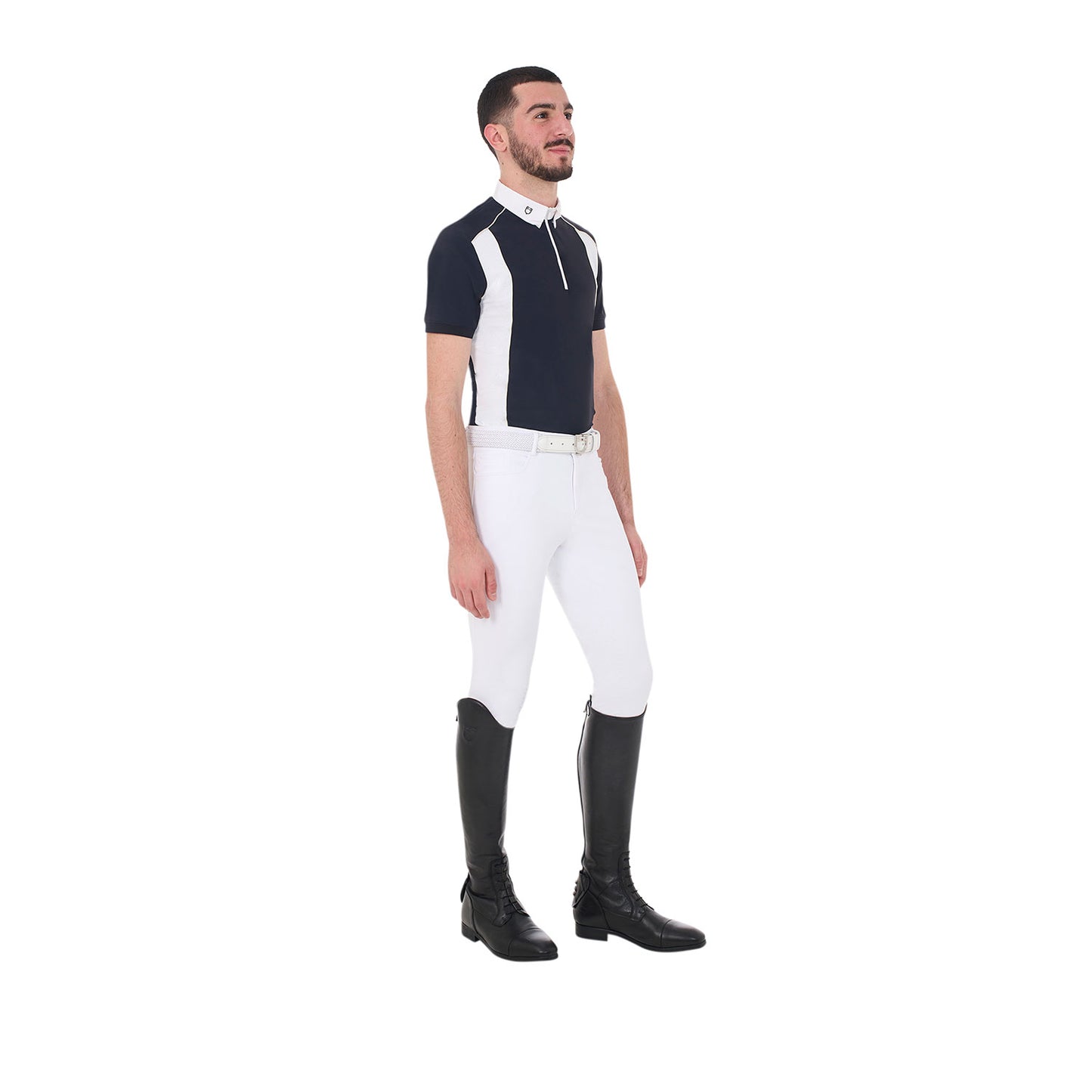 Polo de concours homme, Navy Blazer - Equestro Spring / Summer 25