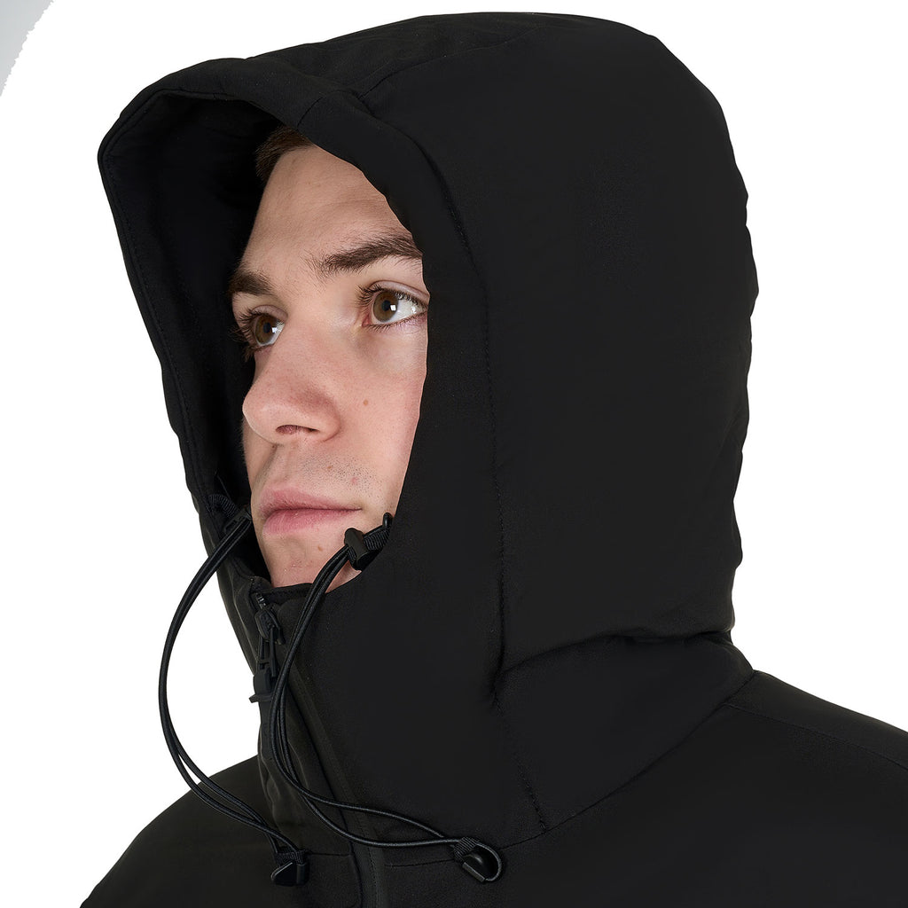 Veste imperméable et coupe-vent pour homme, noir - Equestro