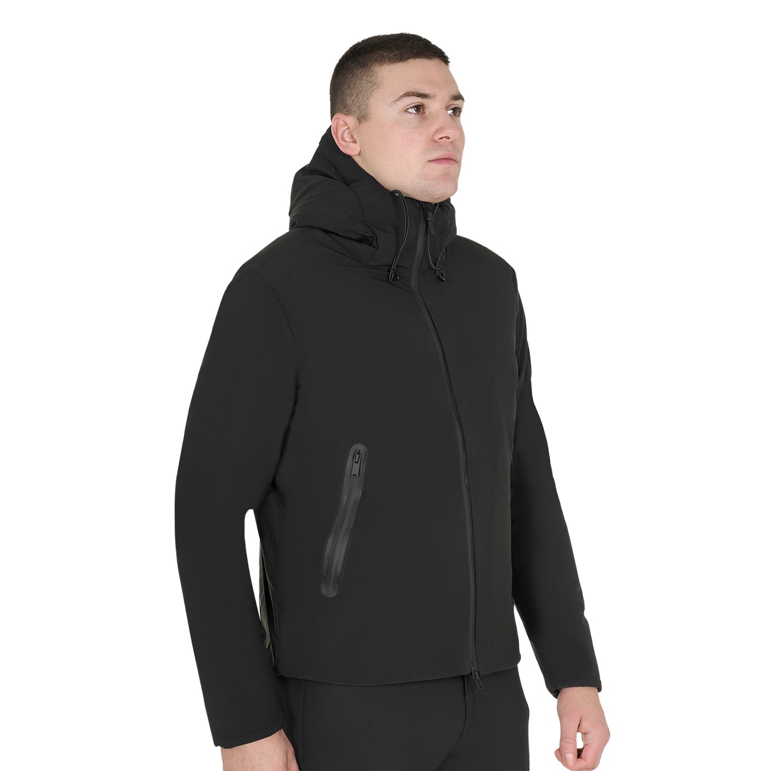 Veste imperméable et coupe-vent pour homme, noir - Equestro