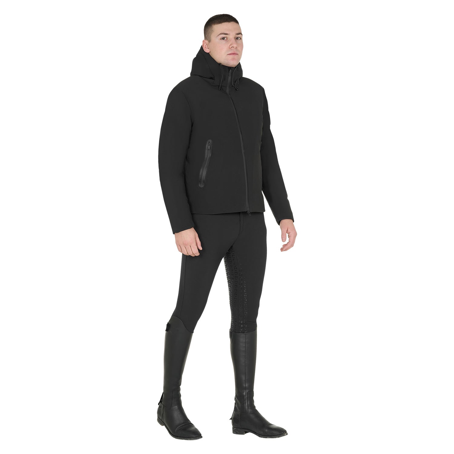 Veste imperméable et coupe-vent pour homme, noir - Equestro