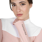 Polo de compétition femme en tissu technique, Cameo rose - Equestro FW24