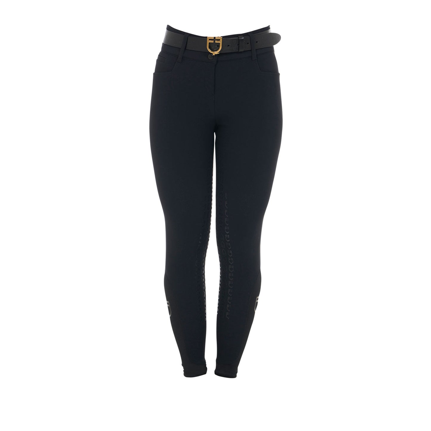Pantalon taille haute full grip, Black- Equestro