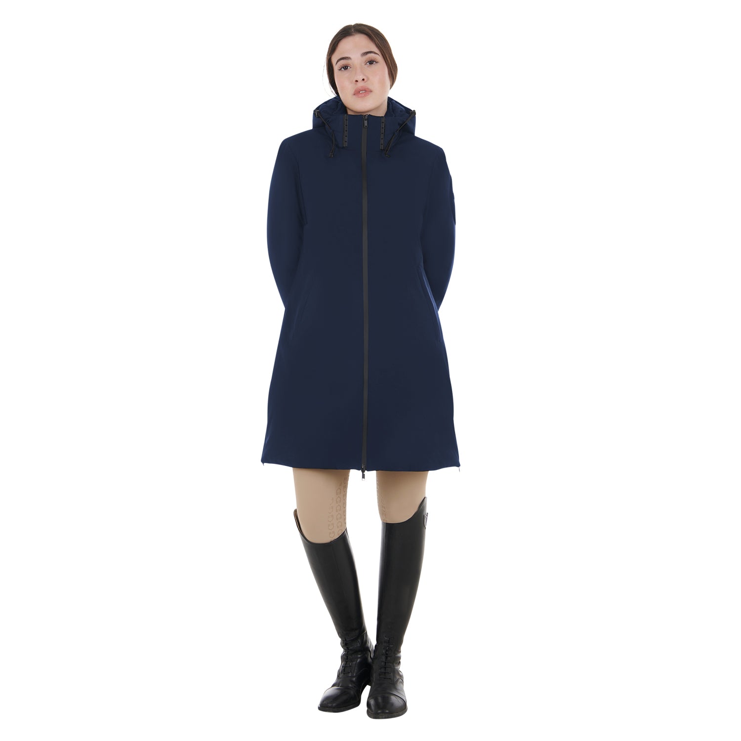Veste longue déperlante, Navy - Equestro