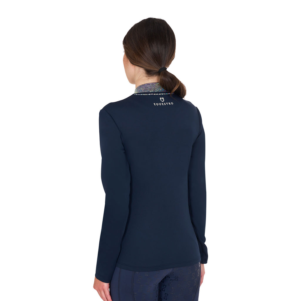 Sweat zp à strass, Navy blazer - Equestro Spring / Summer 25