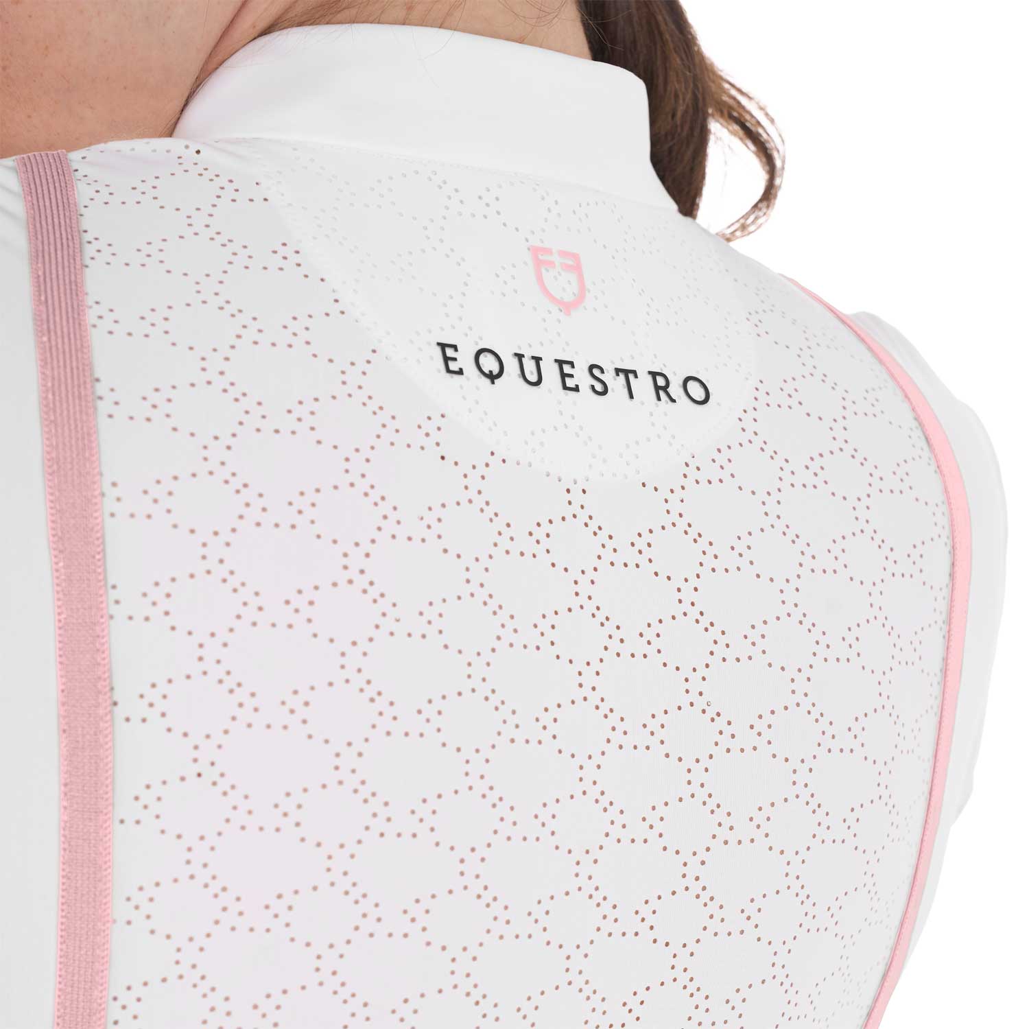 Polo de compétition slim fit white / Ballerina - Equestro Spring / Summer 25