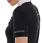 Polo de concours à strass, Black - Equestro Spring / Summer 25