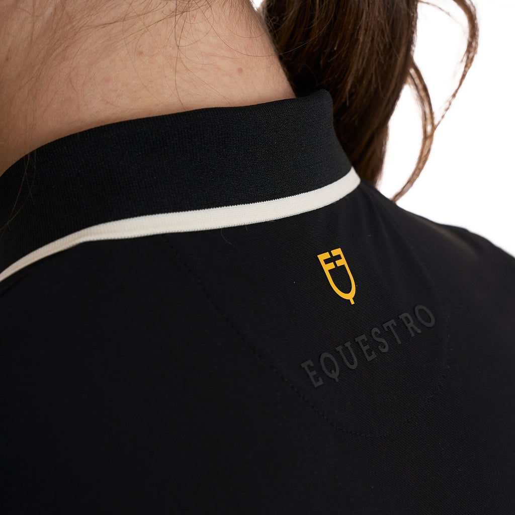 Polo d'entraînement slim fit avec zip, Navy - Equestro Spring / Summer 25