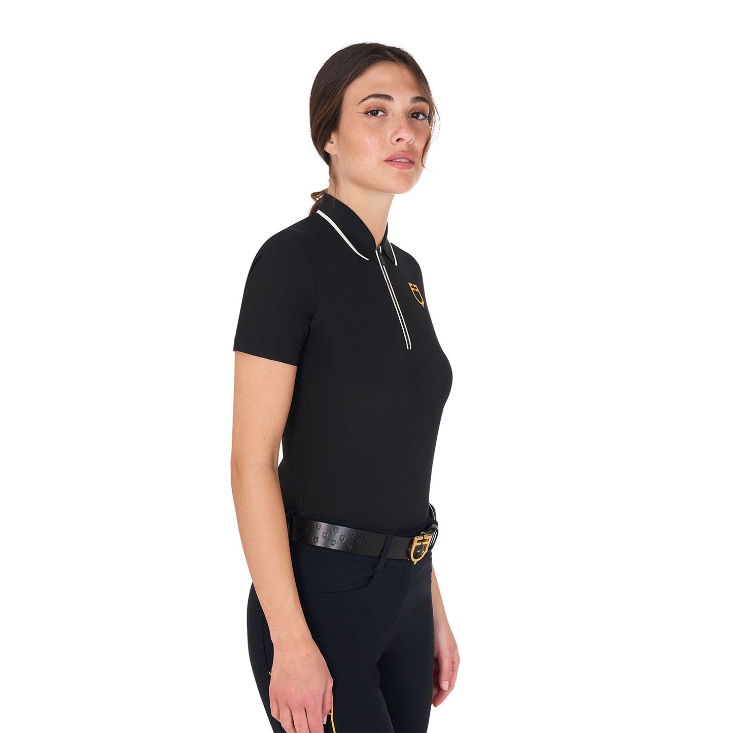 Polo d'entraînement slim fit avec zip, Navy - Equestro Spring / Summer 25
