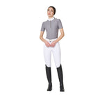 Equestro Polo de concours manches courtes avec strass AW26